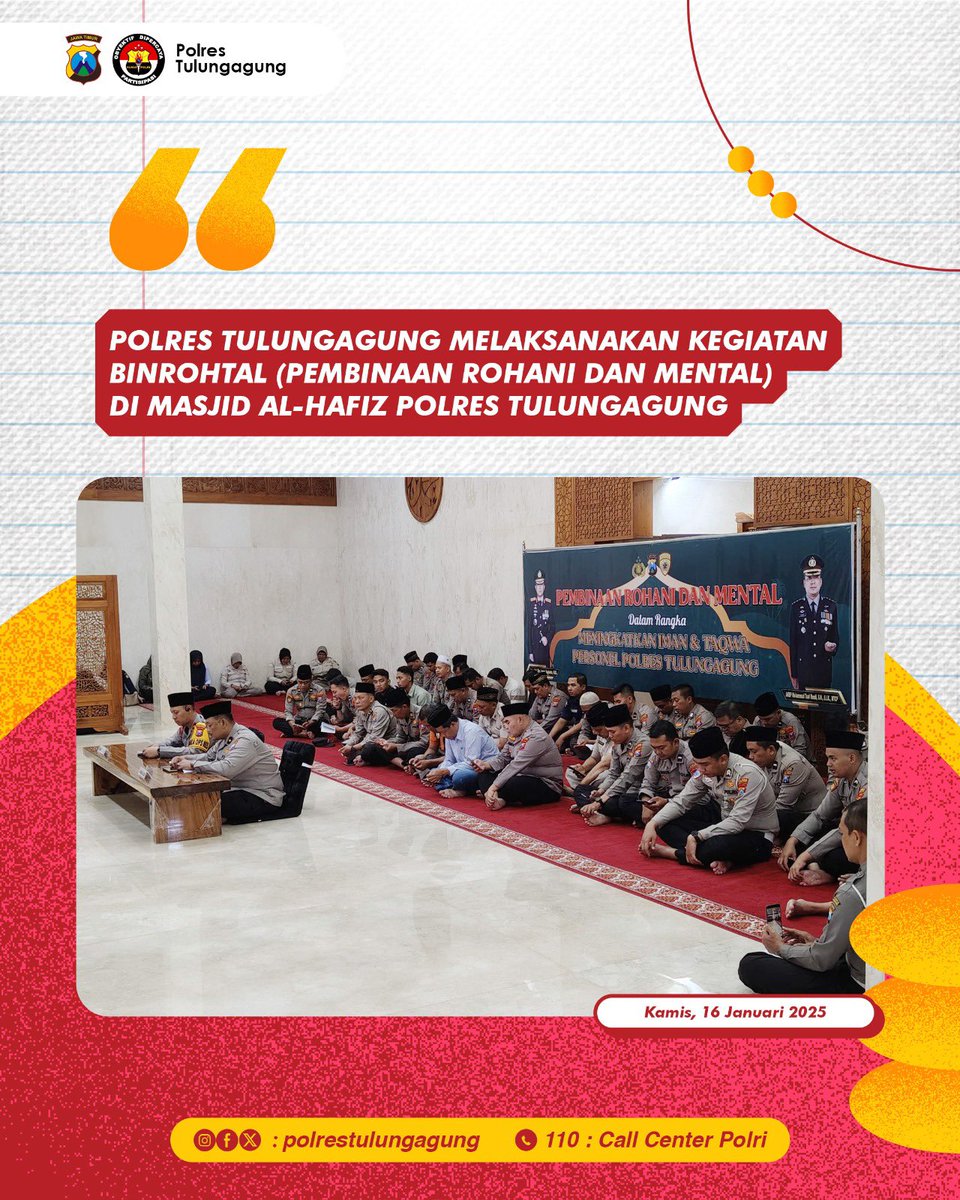 Res1Tulungagung's tweet photo. Semoga membawa manfaat bagi kita semua amiin ππ»
#polrestulungagung #tulungagung #binrohtal https://t.co/SWDQFj5u0v