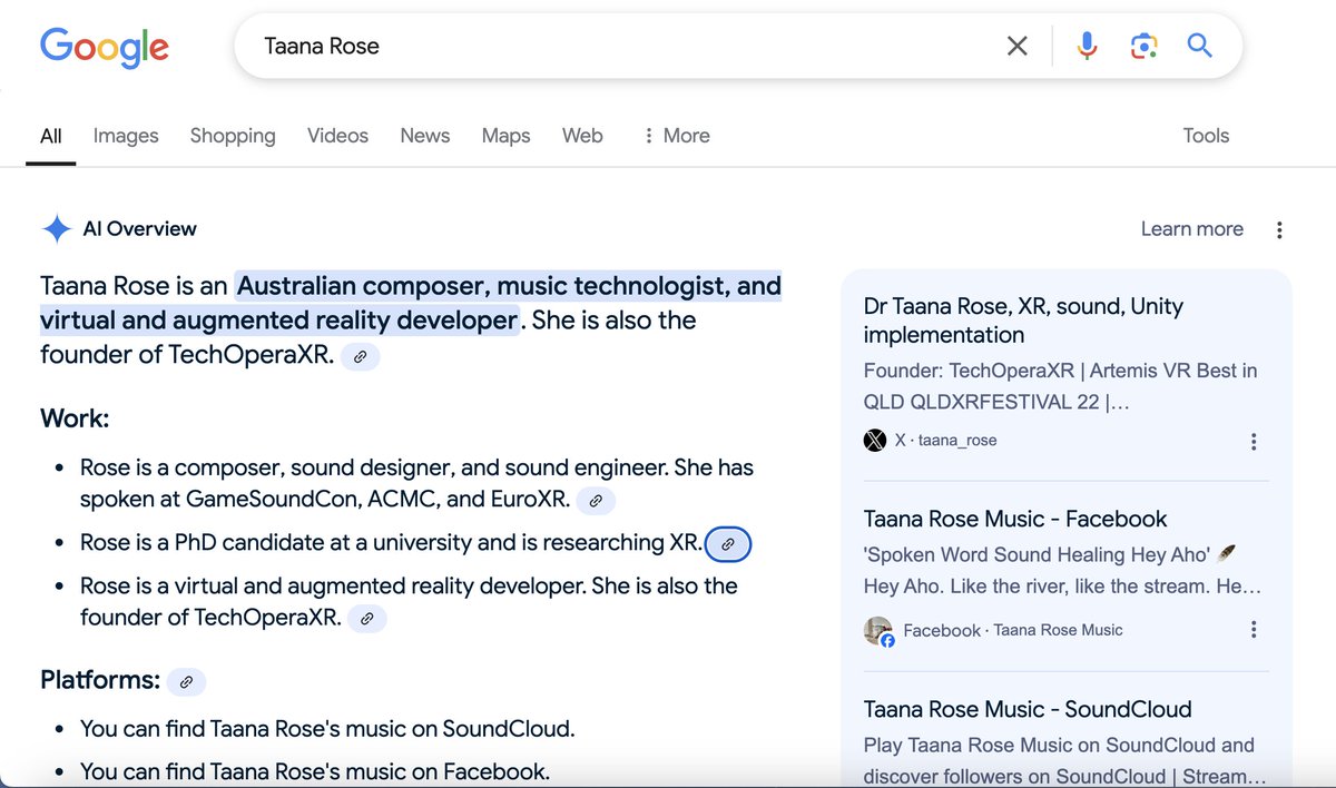 I love my #ai #overview when one Googles my name!