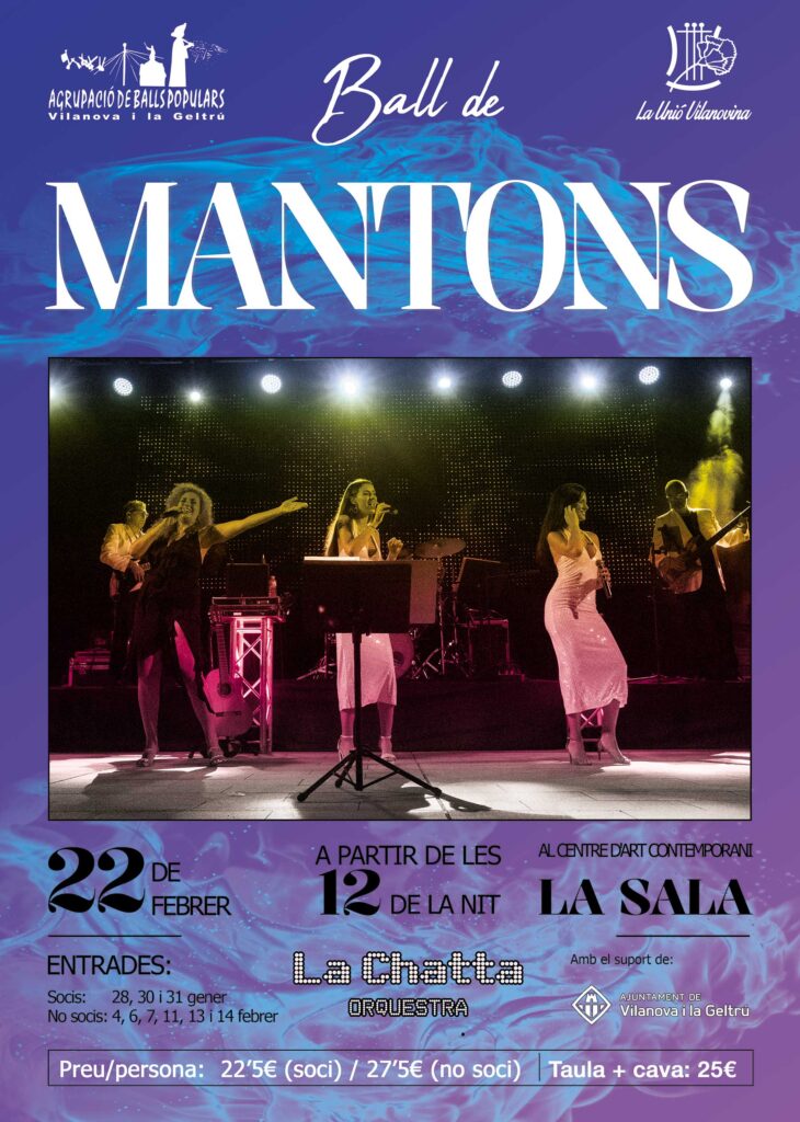 Agrupació de Balls Populars de VNG (@agrupaballspopu) on Twitter photo Venda d’entrades pel Ball de Mantons
11 de febrer de 2025
19:00 - 21:00
ballspopularsvilanova.cat/esdeveniments/… <a href="/carnavalvng/">Carnaval de Vilanova</a> #carnavalvng Venda d’entrades pel Ball de Mantons
11 de febrer de 2025
19:00 - 21:00
ballspopularsvilanova.cat/esdeveniments/… <a href="/carnavalvng/">Carnaval de Vilanova</a> #carnavalvng