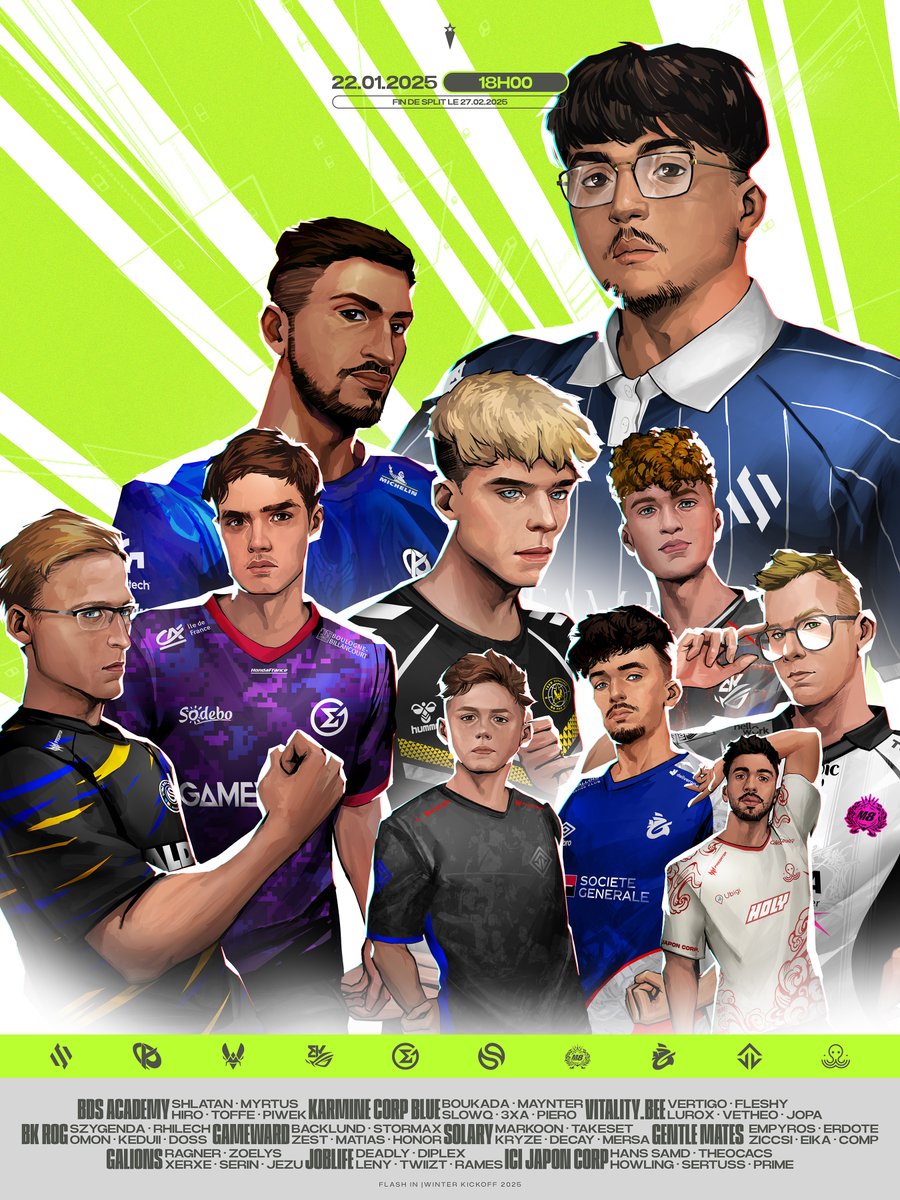 LFLOfficiel's tweet image. LFL - FLASH IN

Rendez-vous mercredi 22 janvier à 18 h pour le premier match de notre nouveau Kick-off 🔥

Le planning de la première semaine arrive dans la journée !