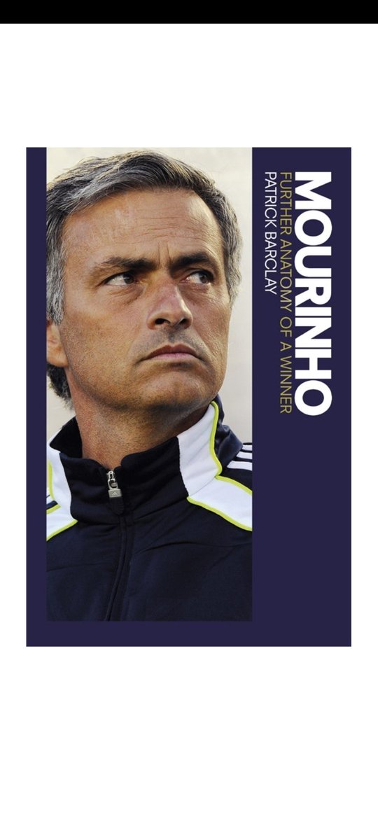 In order to have a strong mind you need to learn from people who have strong, confident minds. New book to my collection, I'm a huge fan of his work at FCP and Chelsea. I love the tactical side of footy, shame I didn't know any of this when I was a coach 25 years ago.

#Mourinho