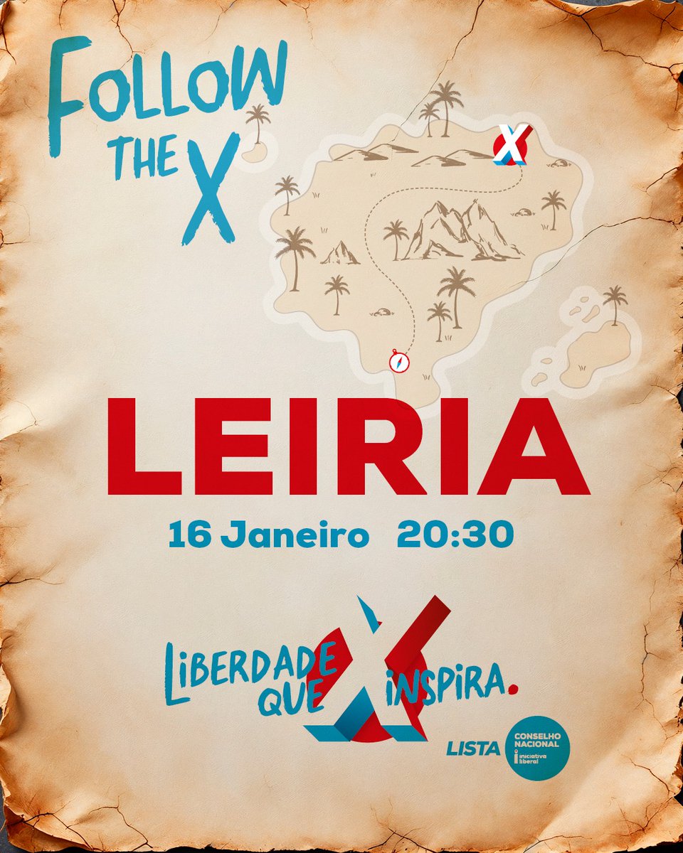 Liberdade que Inspira 

Hoje, na volta a Portugal, a Lista X chega a Leiria.

Encontro Informal De Membros – Leiria

16 Jan 2025 

Estrada da Marinha Grande, N 3278, Sobreiro, Barosa, 2400-489 Leiria 

20:30

Inscreve-te e sabe mais em:
liberdadequeinspira.pt