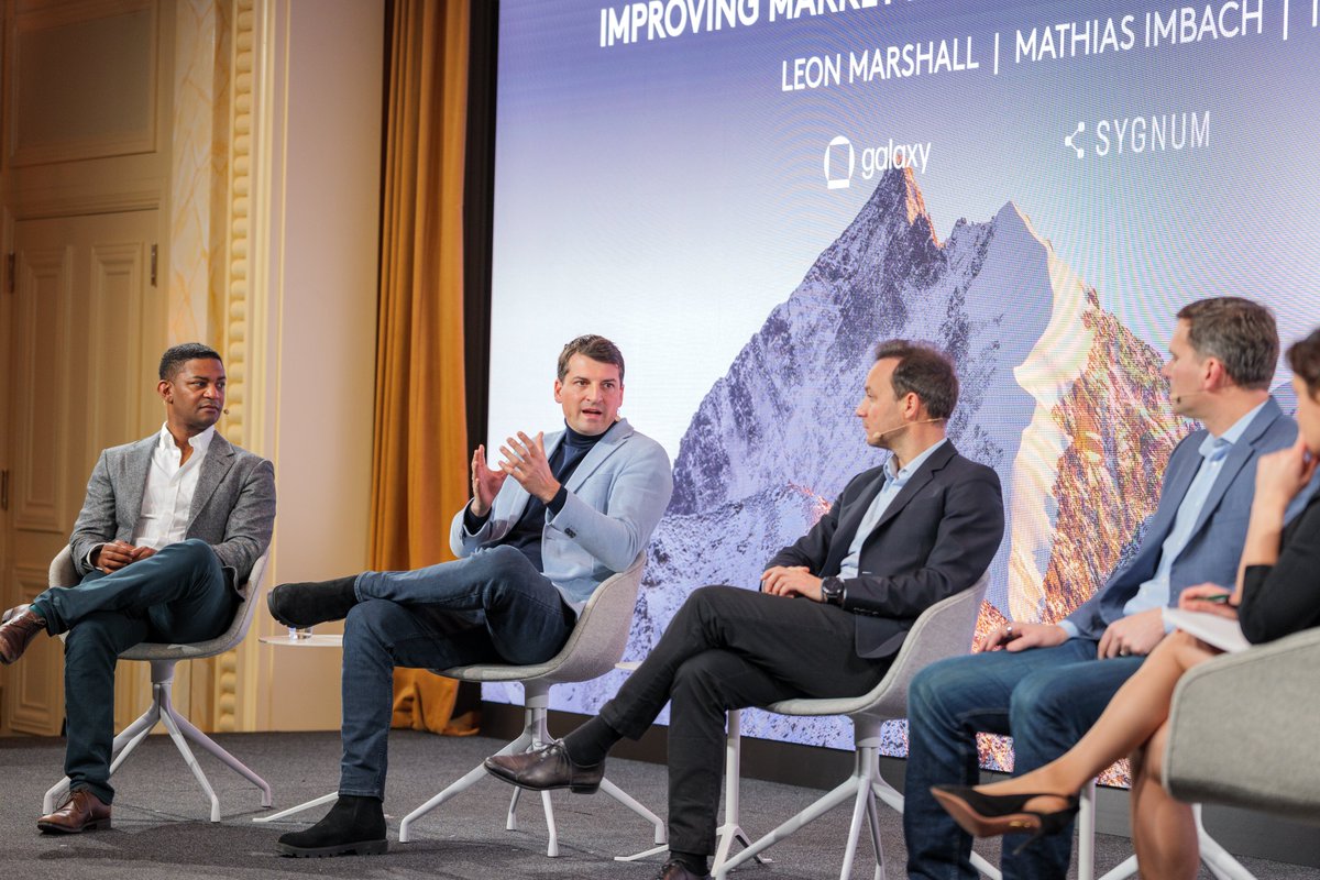 In the panel moderated by <a href="/eva_szalay/">eva szalay</a> (<a href="/HokkuPR/">HOKKU PR | We’re hiring!</a>), <a href="/LeonWMarshall/">Leon Marshall</a> (<a href="/galaxyhq/">Galaxy</a>), <a href="/Mat_CH_IND/">Mathias Imbach</a> (<a href="/sygnumofficial/">Sygnum Bank</a>), Thomas Restout (<a href="/B2C2Group/">B2C2</a>), and <a href="/Tim_Ogilvie/">Tim Ogilvie</a> (<a href="/krakenfx/">Kraken</a>) discussed how to increase market liquidity, the role of institutional adoption, and why traditional finance is