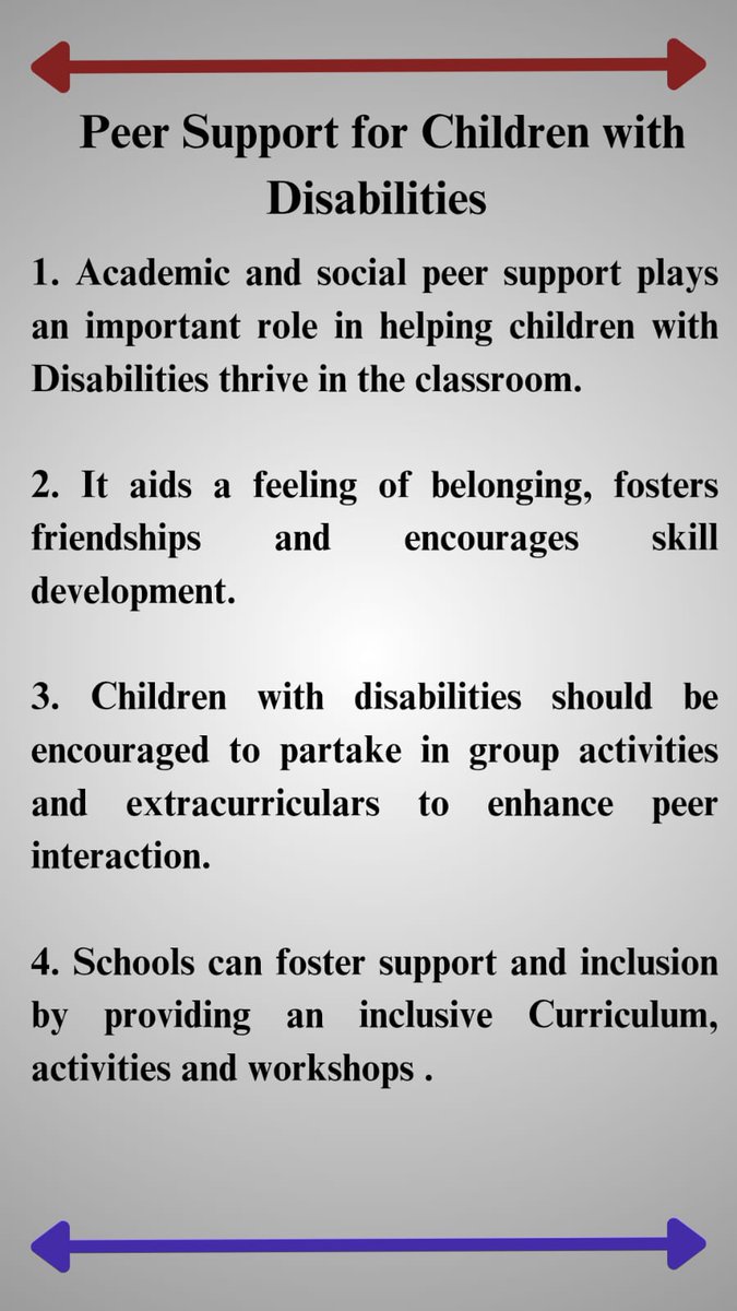 enableeducation (@enableeducation) on Twitter photo Peer support is instrumental in creating an Inclusive environment, developing confidence and essential social skills.
.
Content credits: <a href="/15Aarushi/">Aarushi Gambhir</a>
Design credits: Khushi Panchal
.
#EnableEducation #disability #inclusion #support #advocacy #learning Peer support is instrumental in creating an Inclusive environment, developing confidence and essential social skills.
.
Content credits: <a href="/15Aarushi/">Aarushi Gambhir</a>
Design credits: Khushi Panchal
.
#EnableEducation #disability #inclusion #support #advocacy #learning