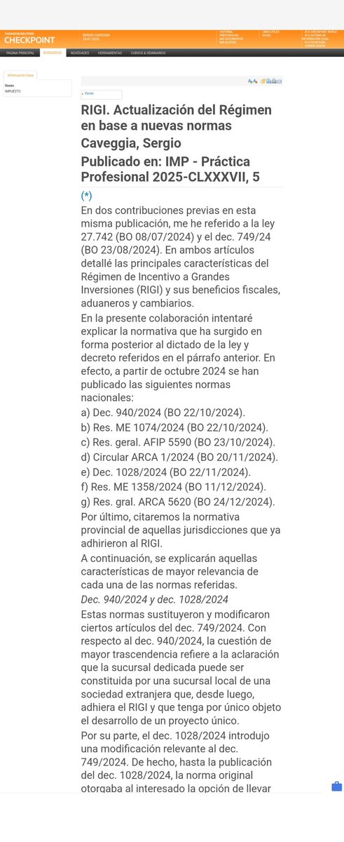 Adjunto artículo publicado hoy en <a href="/thomsonreuters/">Thomson Reuters</a> sobre novedades en el #RIGI <a href="/EY_Argentina/">EY Argentina</a>