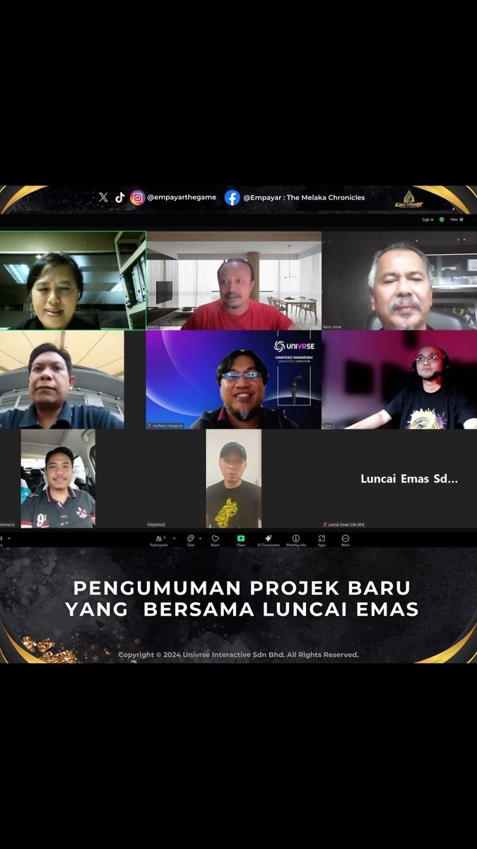 🌟 Mengumumkan kerjasama baharu yang penuh inspirasi bersama Luncai Emas! 🌟

Legenda Dato' M. Nasir bersama rakan duo rapper dan penulis lirik berbakat, Kmy Kmo dan Luca Sickta, kami membawa semangat Empayar ke tahap yang lebih epik! ✨🎮🎶

#LuncaiEmas #empayarthegame #fyp