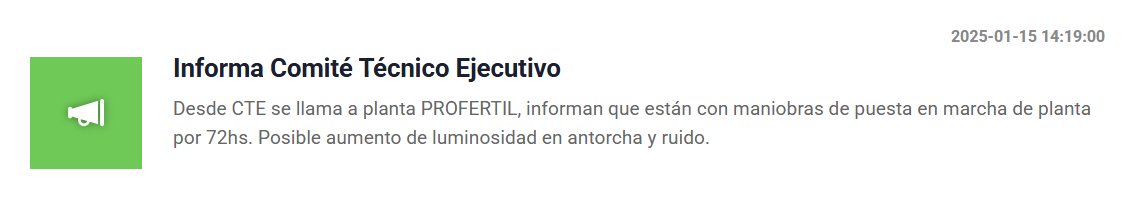 gabybermudez's tweet photo. Tras la infracción por #ruido (aún CTE no publicó el acta), #Profertil seguirá hasta el sábado con maniobras para reactivar complejo Puede generar luminosidad en antorcha y #ruido Mientras, la estación de monitoreo del campo scout sigue fuera de línea #bahíablanca #CalidadDelAire https://t.co/IZ4FIrnjrm