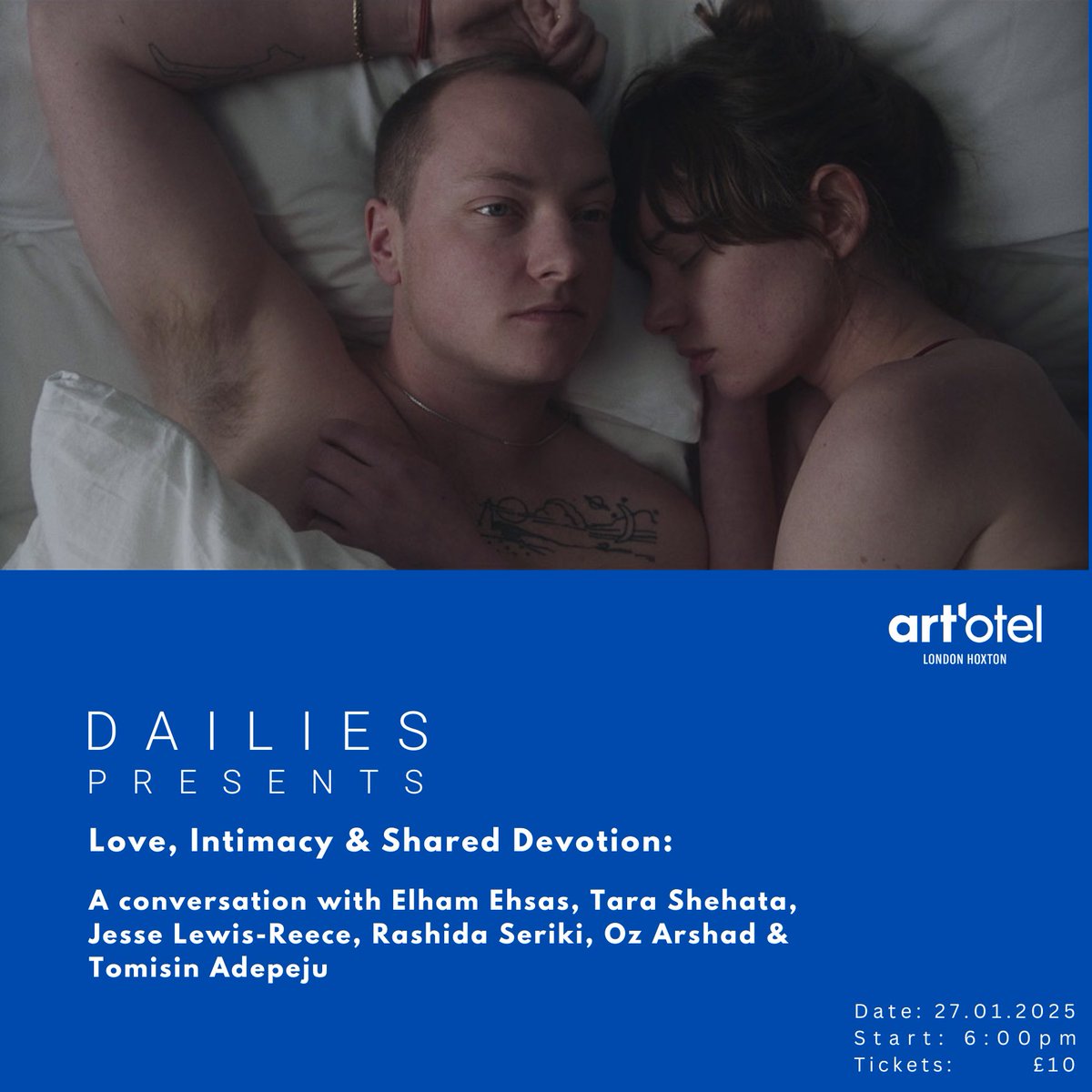 New year! New Dailies! I have curated and will be hosting a collection of extraordinary shorts <a href="/artotel/">art'otel</a> Hoxton! Excited for this one. 

January 27. 6pm.

Final tickets: dailiesfilm.com/dailiescreenin…