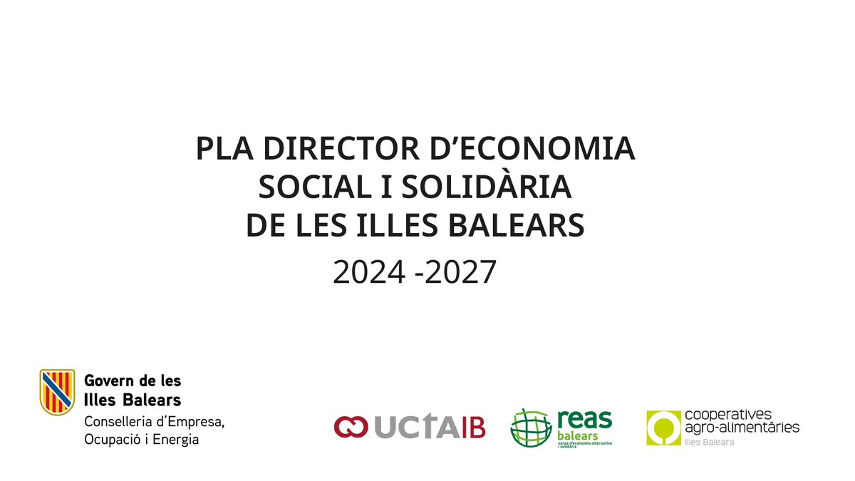 Coneixes el pla director d'economia social i solidària de les Illes Balears 2024-2027?  

Ha estat negociat per les organitzacions representatives, REAS Balears, UCTAIB i Cooperatives Agroalimentàries, amb la Conselleria d'Empresa, Ocupació i Energia

mercatsocial.org/descarregues/2…