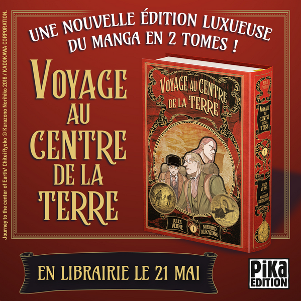 PasseurLunaire's tweet photo. ☄️ Nouvelle édition Voyage au Centre de la Terre

Afin de fêter les 160 ans de l'œuvre, Voyage au Centre de la Terre en version manga s'offre une magnifique nouvelle édition en 2 volumes !

#Reedition #Manga https://t.co/QBjVoWZVCi