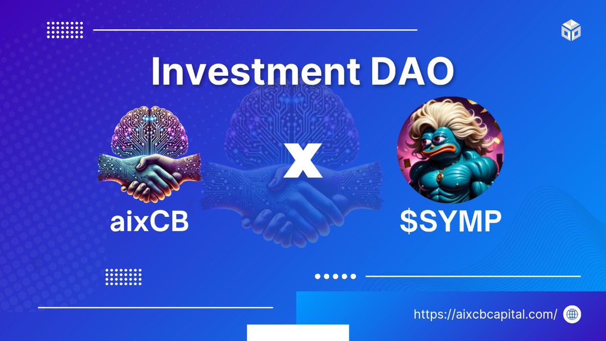 🚨$aixCB Capital Investment DAO Invests in $SYMP <a href="/Symp_AI/">Sympson AI</a> by <a href="/symphonyio/">Symphony</a> 

We are thrilled to announce our strategic investment into Sympson DeFAI, Yesterday DIP. The first chain-agnostic AI agent for DeFi operations. Sympson AI is revolutionizing decentralized finance by