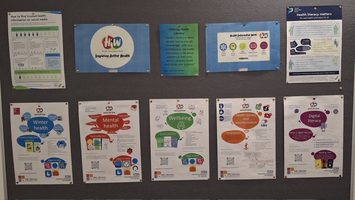 Patient Information (@leicpatientlib) on Twitter photo Health Information Week starts next week. Daily themes! <a href="/Leic_hospital/">Leicester's Hospitals</a> & <a href="/LPTnhs/">Leicestershire Partnership NHS Trust</a> staff check out <a href="/uhllib/">UHL Libraries & Information Services</a> sites for more information.
#HIW2025
<a href="/UHLwellbeing/">UHLHealth&Wellbeing</a> <a href="/LPTHWB/">Health & Wellbeing Team</a> <a href="/Healthinfoweek/">Health Information Week</a> Health Information Week starts next week. Daily themes! <a href="/Leic_hospital/">Leicester's Hospitals</a> & <a href="/LPTnhs/">Leicestershire Partnership NHS Trust</a> staff check out <a href="/uhllib/">UHL Libraries & Information Services</a> sites for more information.
#HIW2025
<a href="/UHLwellbeing/">UHLHealth&Wellbeing</a> <a href="/LPTHWB/">Health & Wellbeing Team</a> <a href="/Healthinfoweek/">Health Information Week</a>