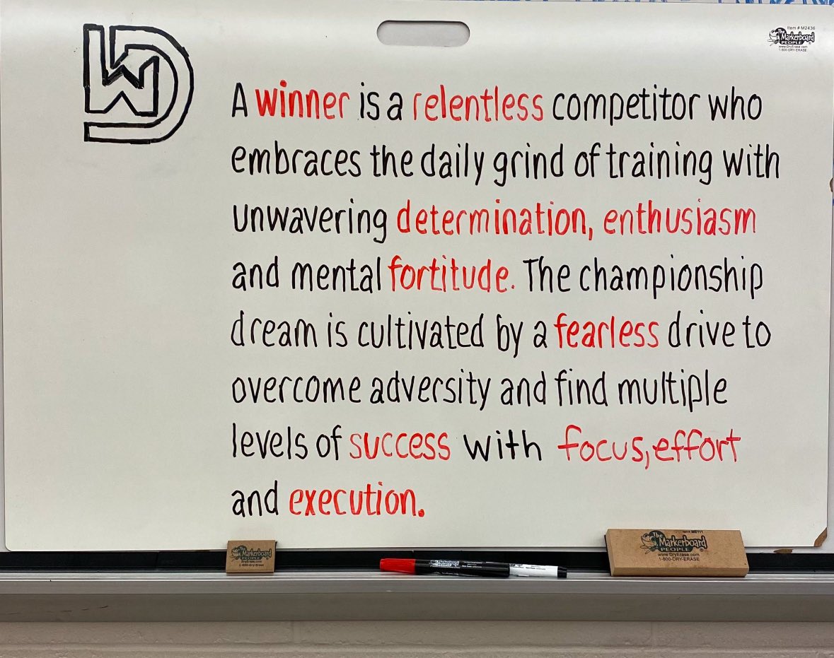 A winner is a relentless competitor who embraces the daily grind of training with unwavering determination, enthusiasm and mental fortitude. The championship dream is cultivated by a fearless drive to overcome adversity and find multiple levels of success with focus, effort and