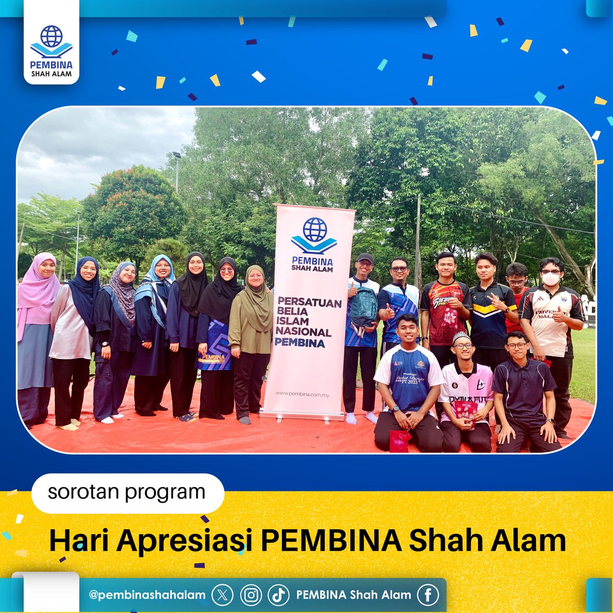 pembinashahalam's tweet photo. Sorotan Hari Apresiasi PEMBINA Shah Alam 🌐✨

Alhamdulillah dengan izin-Nya, Hari Apresasi PEMBINA Shah Alam dapat dijayakan dengan kehadiran daripada UiTM Shah Alam, UiTM Puncak Perdana, serta MSU.

Semoga tautan ukhuwah ini kekal terjalin dan terus diraikan, insya-Allah 🫰🏻 https://t.co/aarh2oEirZ
