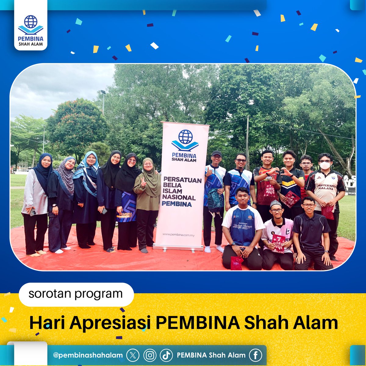 pembinashahalam's tweet photo. Sorotan Hari Apresiasi PEMBINA Shah Alam 🌐✨

Alhamdulillah dengan izin-Nya, Hari Apresasi PEMBINA Shah Alam dapat dijayakan dengan kehadiran daripada UiTM Shah Alam, UiTM Puncak Perdana, serta MSU.

Semoga tautan ukhuwah ini kekal terjalin dan terus diraikan, insya-Allah 🫰🏻 https://t.co/aarh2oEirZ