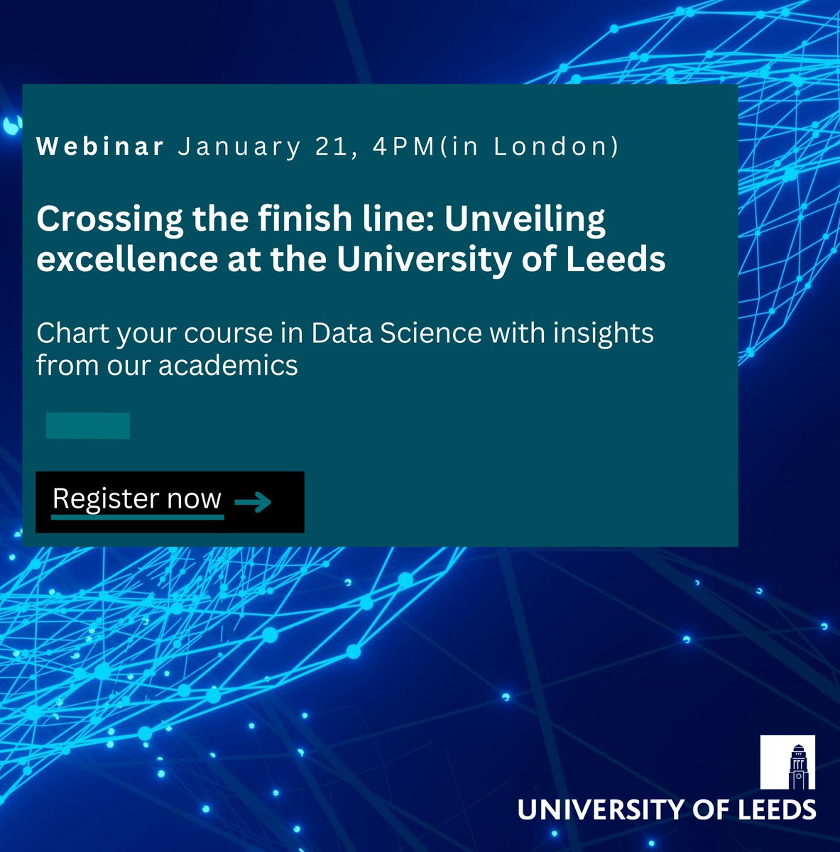 Only 5 days left! Join our MSc Data Science (Statistics) webinar on 21 Jan. Discover what makes studying at <a href="/UniversityLeeds/">University of Leeds</a> exceptional. 🎓
📅 Don’t wait—register now: zoom.us/webinar/regist…
#DataScience #OnlineMasters