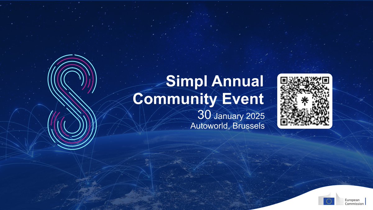 EC_Simpl's tweet image. Ready for Simpl&apos;s First Annual Community Event? 🚀

🔍 Check out this news piece for everything you need to know: simpl-programme.ec.europa.eu/topic/simpl-an…

📅 Register here: simplannualevent.uevent.eu 
#EC_Simpl #SimplEvent