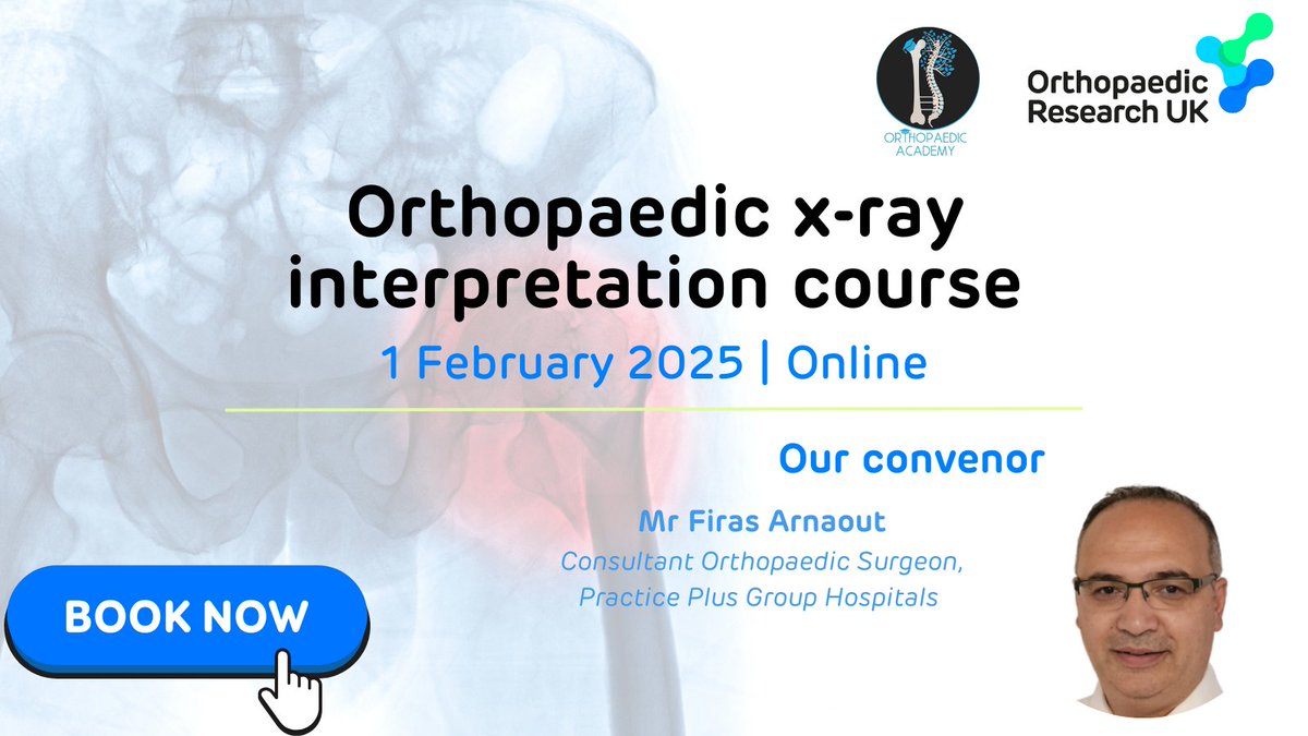 Orthopaedic Research UK (@or_uk) on Twitter photo *CALLING CORE SURGICAL & FOUNDATION YEAR #TRAINEES, #GPs, A&E #DOCTORS, #PHYSIOTHERAPISTS, #RADIOLOGISTS, #NURSES* Join our course <a href="/OrthoAcademy1/">Orthopaedic Academy</a> & interpret X-rays w accuracy-essential for trauma, elective conditions bit.ly/xrayint25 <a href="/BOMSA_UK/">British Orthopaedic Medical Students Association</a> <a href="/rcgp/">Royal College of General Practitioners</a> <a href="/theRCN/">The RCN</a> <a href="/thecsp/">Chartered Society of Physiotherapy (CSP)</a> *CALLING CORE SURGICAL & FOUNDATION YEAR #TRAINEES, #GPs, A&E #DOCTORS, #PHYSIOTHERAPISTS, #RADIOLOGISTS, #NURSES* Join our course <a href="/OrthoAcademy1/">Orthopaedic Academy</a> & interpret X-rays w accuracy-essential for trauma, elective conditions bit.ly/xrayint25 <a href="/BOMSA_UK/">British Orthopaedic Medical Students Association</a> <a href="/rcgp/">Royal College of General Practitioners</a> <a href="/theRCN/">The RCN</a> <a href="/thecsp/">Chartered Society of Physiotherapy (CSP)</a>
