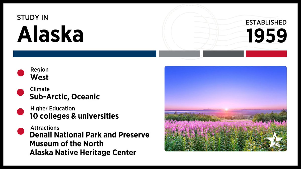 EducationUSA (@educationusa) on Twitter photo 💡 Ever considered studying in Alaska? It boasts <a href="/DenaliNPS/">Denali National Park</a>, Museum of the North, <a href="/ANHC/">Alaska Native Heritage Center</a>, and 10 colleges and universities.
Experience The Last Frontier, Alaska. #StudyWithUS 💡 Ever considered studying in Alaska? It boasts <a href="/DenaliNPS/">Denali National Park</a>, Museum of the North, <a href="/ANHC/">Alaska Native Heritage Center</a>, and 10 colleges and universities.
Experience The Last Frontier, Alaska. #StudyWithUS