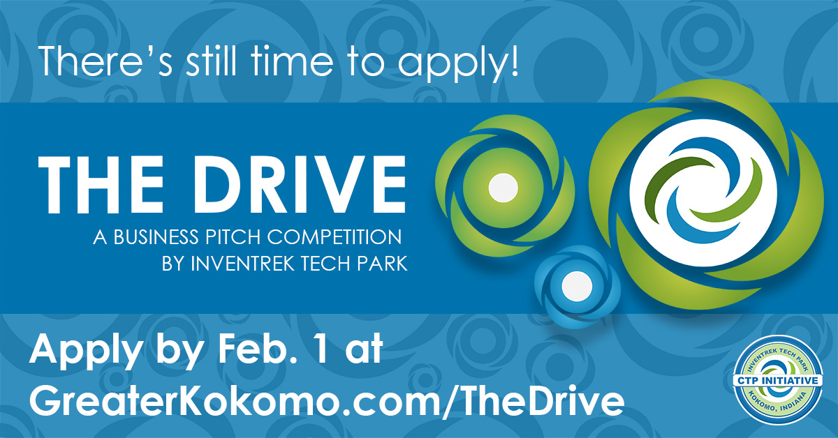 There's still time to apply for this year's The Drive Competition! Seize the opportunity to grow your business and "drive" your success!
Learn more here: greaterkokomo.com/thedrive/
