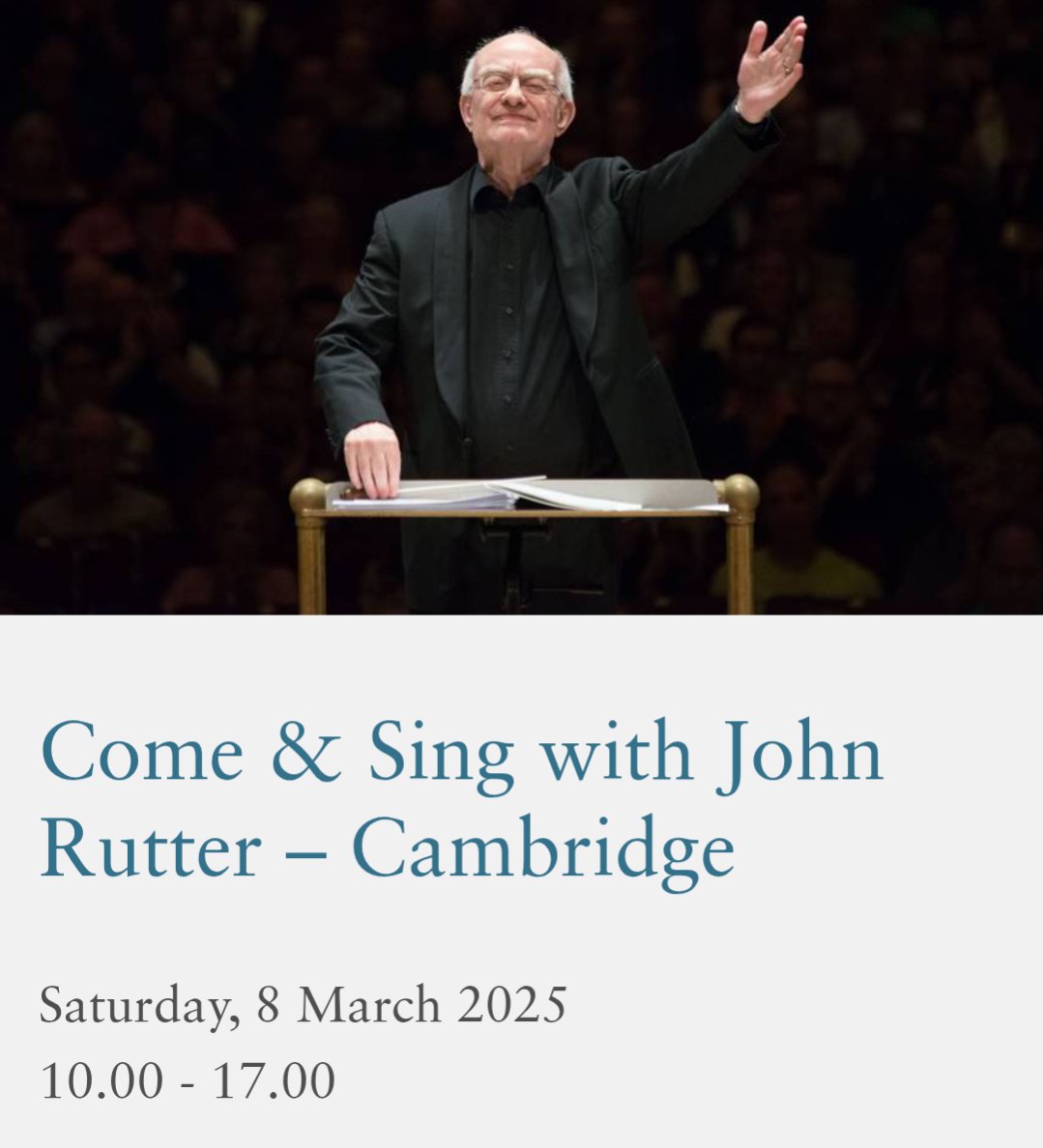 This singing day in Cambridge will raise money for music-making in Israel, Gaza and the West Bank:

johnrutter.com/all-events/com…