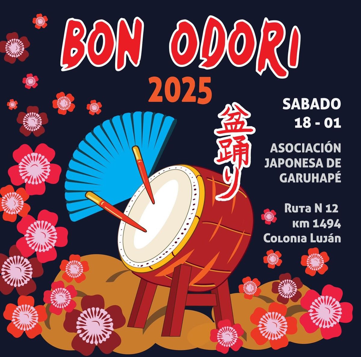 🎋 Bon Odori, un festival tradicional japonés, donde las personas se reúnen y bailan al compás de la música y sonido de los tambores taiko.

Su objetivo es difundir y compartir la cultura, gastronomía y costumbres japonesas 🇯🇵🍣🥢

📍 Asociación Japonesa - Garuhapé
🗓️ 18 | ENERO