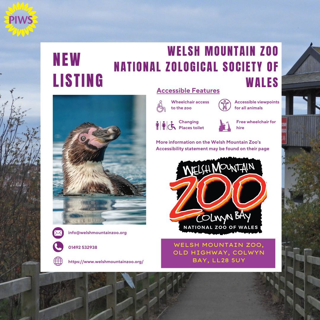 PiwsCymru's tweet photo. 🎉 Exciting News! 🎉

We're thrilled to welcome the Welsh Mountain Zoo – National Zoological Society of Wales to the Piws Membership family! 🐧🌟

📍 Location: Old Highway, Colwyn Bay, LL28 5UY
🌐 Explore more about their accessibility features on our website: Welsh Mountain Zoo https://t.co/NnhrmKbcNa
