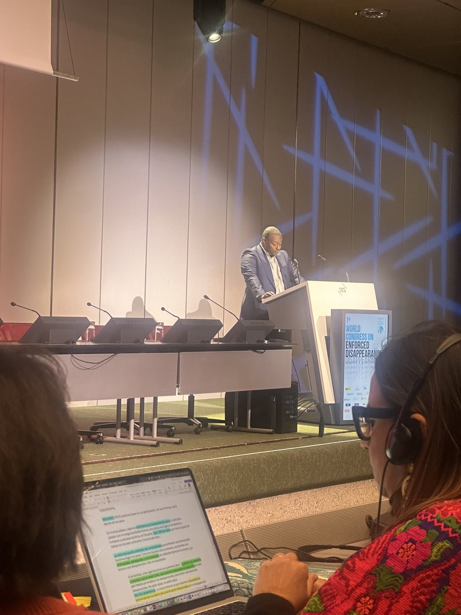 The Chair of the <a href="/NHRCGambia/">NHRC of The Gambia</a> addresses the @EDworldcongress on enforced disappearances, highlighting the commission’s role in implementing recommendations from the <a href="/PostTRRC_Gambia/">Post - TRRC Gambia</a> on 

#EnforcedDisappearances.