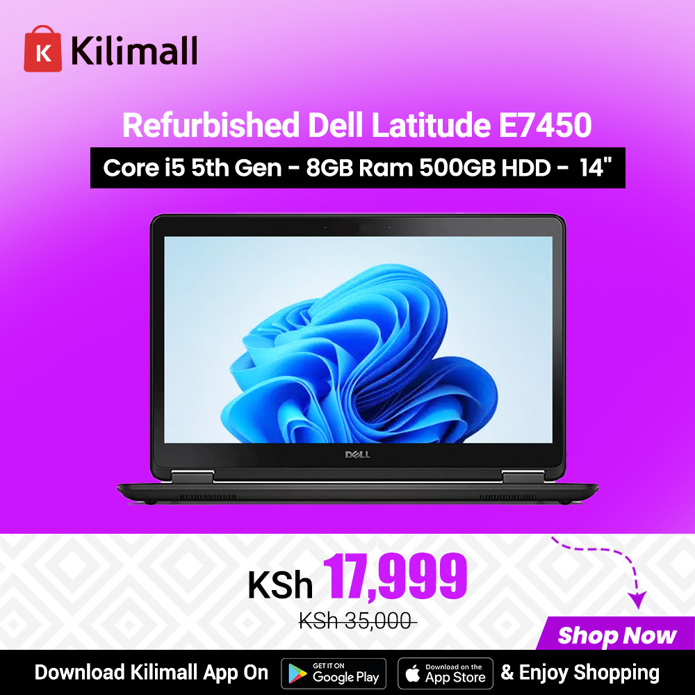 Kilimall's tweet image. Dell laptop on 49% OFF Discount!&amp;gt;&amp;gt; k.kili.co/18jkx Jishikie moja leo!💃
Download the kilimall app, use the code 19753122 to search for it and order now🥳
For more laptop Deals click&amp;gt;&amp;gt; k.kili.co/15xcx
#kilimall #offer #Delllaptop #affordablelaptops #newyearsale