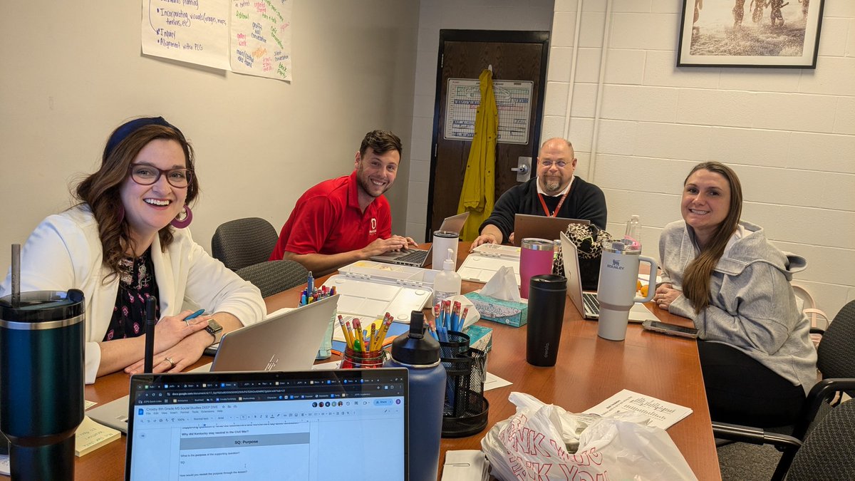 Sarah Oros (@ms_oros) on Twitter photo Thank you to <a href="/jcpsK12SS/">JCPS K-12 Social Studies</a> Ms. Marshall for spending 2 days <a href="/CrosbyMiddle/">Crosby Middle School</a> backwards planning with our Social Studies teachers! It was a productive 2 days! 🐾 ♥️ #ThePlaceToBe Thank you to <a href="/jcpsK12SS/">JCPS K-12 Social Studies</a> Ms. Marshall for spending 2 days <a href="/CrosbyMiddle/">Crosby Middle School</a> backwards planning with our Social Studies teachers! It was a productive 2 days! 🐾 ♥️ #ThePlaceToBe