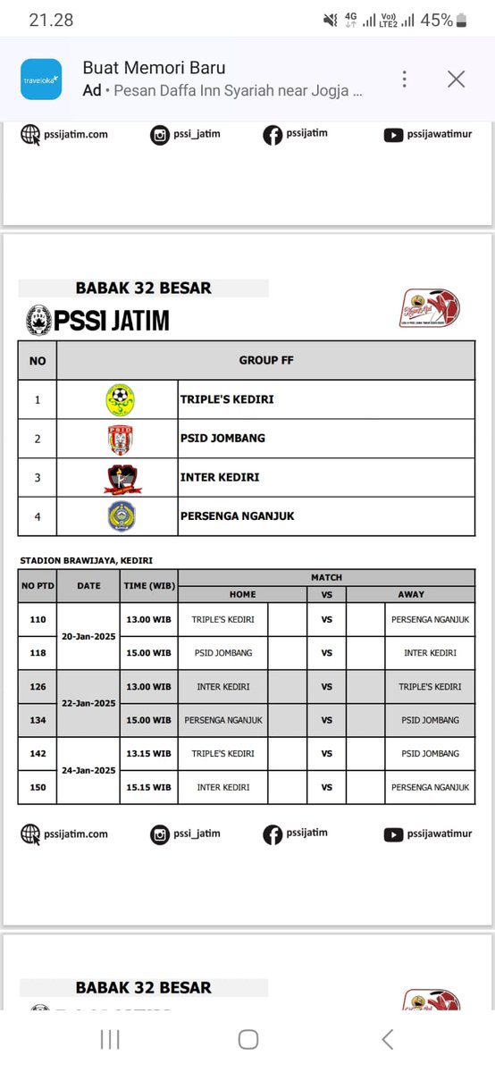 Bismillah...Babak 32 Besar kami datang ✌️