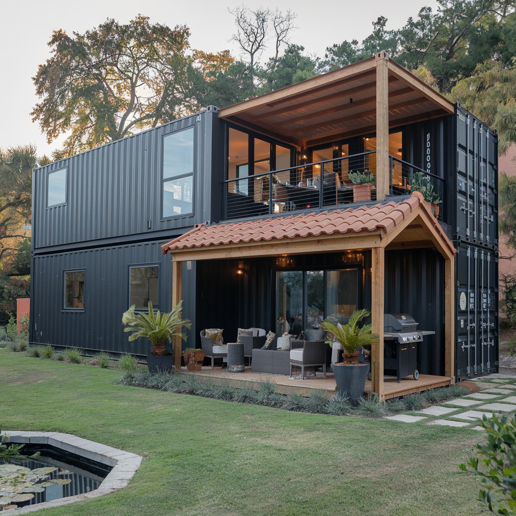 This house can comfortably accommodate a family of 5 plus some relatives and guests.
Four 40ft containers with extra space created from cutouts.
Its called living easy👌

[KES 3,200 KPLC University of Nairobi Thika Gachagua Matiangi]