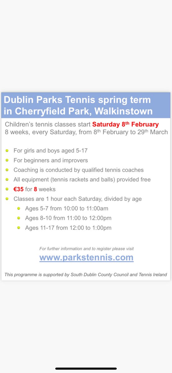 Take a look at some wonderful activities happening in our Local Area! 🎾🏐<a href="/CrumlinGAA/">Crumlin GAA</a>