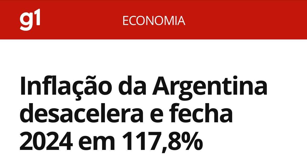 Mercado

Inflação no Brasil 🇧🇷 4,83% - Estourou a meta 😱

Inflação na Argentina 🇦🇷 117,8% - Desacelerou 😎