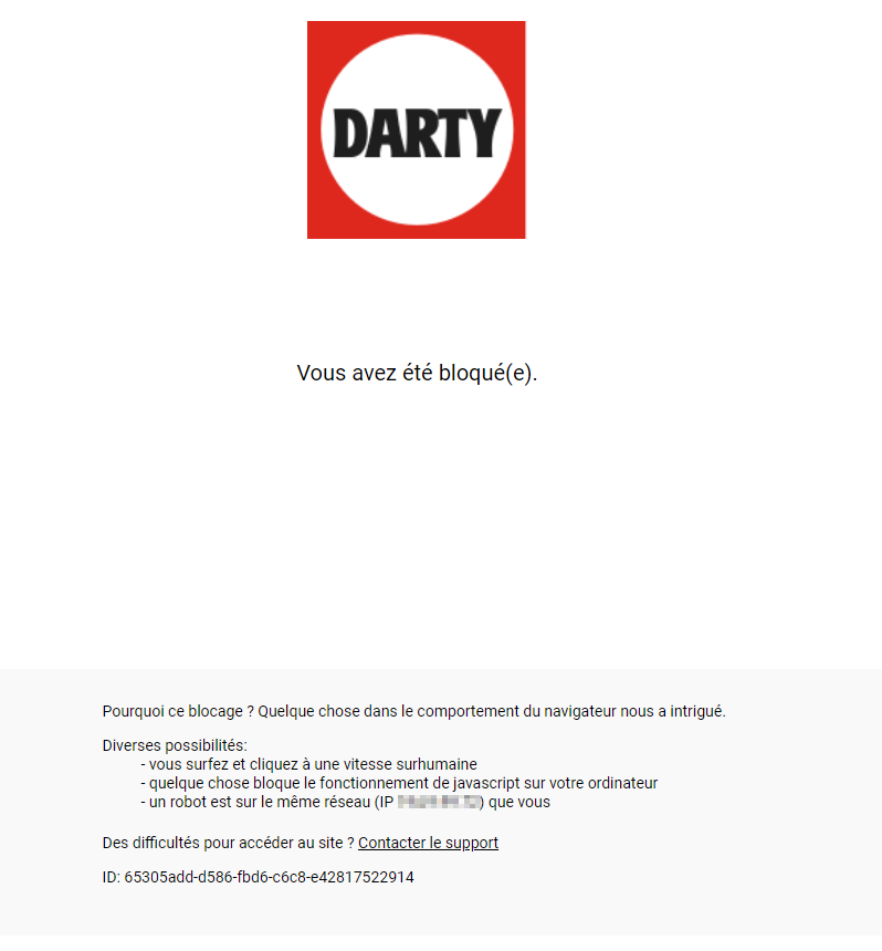 bmwx3000's tweet photo. @Darty_Officiel en pleine période de solde, bloqué sur votre site car apparemment je suis un robot... https://t.co/PJ7ISZG15J