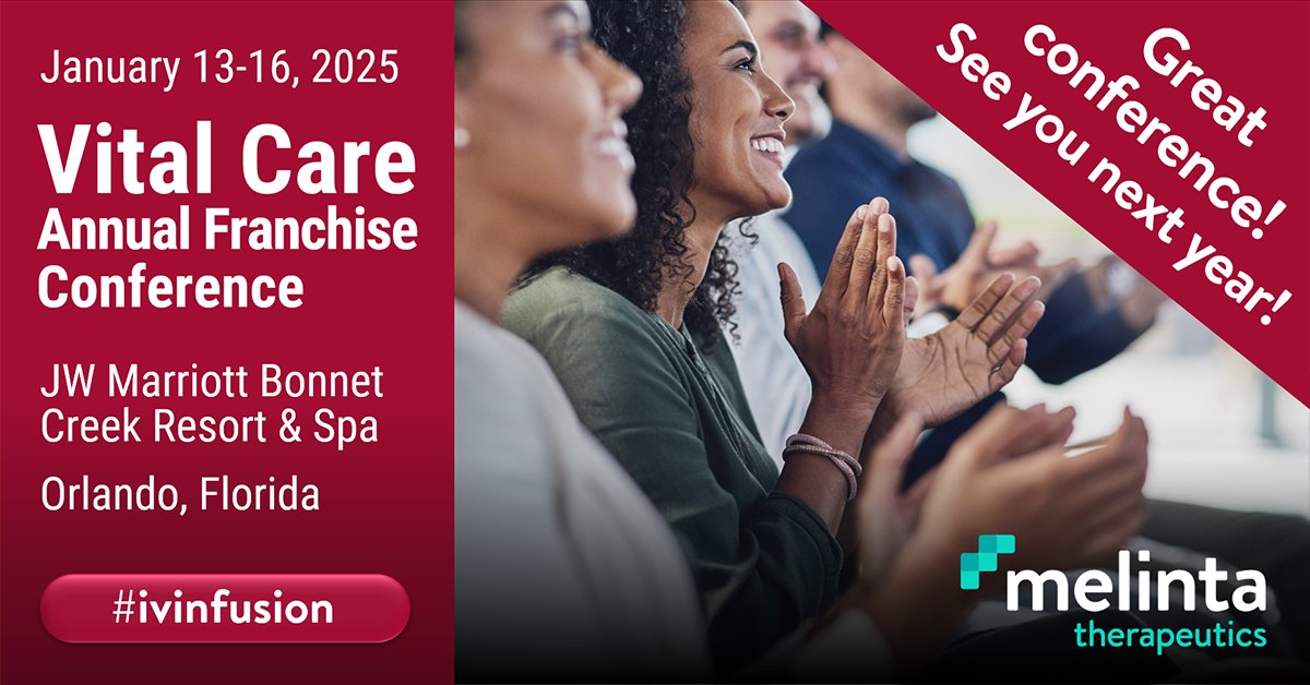 We're wrapping up the Vital Care Annual Franchise Conference at the JW Marriott in Orlando. Don’t forget to visit us before you leave! Thank you for a great conference!
#IVinfusion