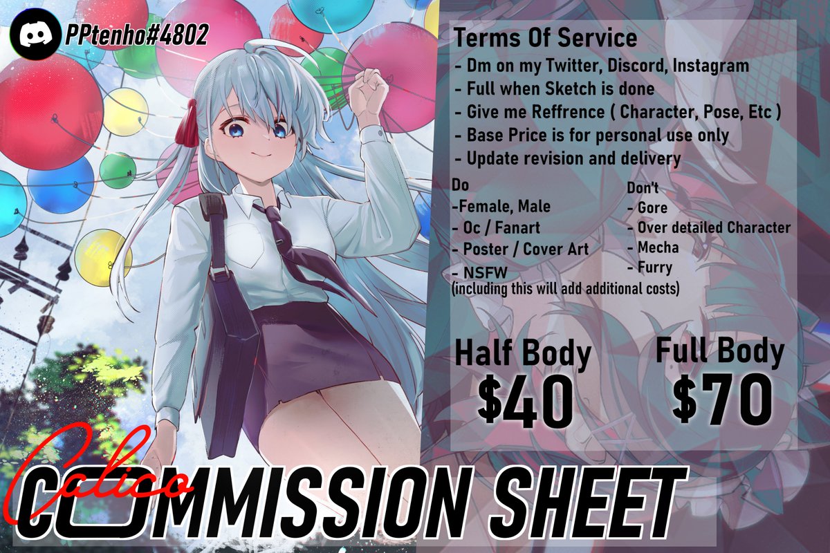 licocalico's tweet photo. Hallo^^ I opened commissions, If you are interested and want to order you can contact my discord and DM. ( i really appreciate the retweet)  For samples, you can check my media in profile (ᗒᗨᗕ)  

#commissionsopen #Commission #commissionart #opencommissions #ArtCommission https://t.co/jorFdorsCF