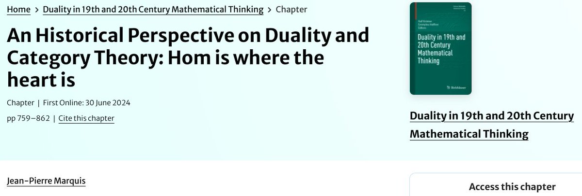DavidCorfield8's tweet image. Another great historical piece on category theory by Jean-Pierre Marquis (philpapers.org/archive/MARAHP…), to add to his collection (philpapers.org/s/Jean-Pierre%…).