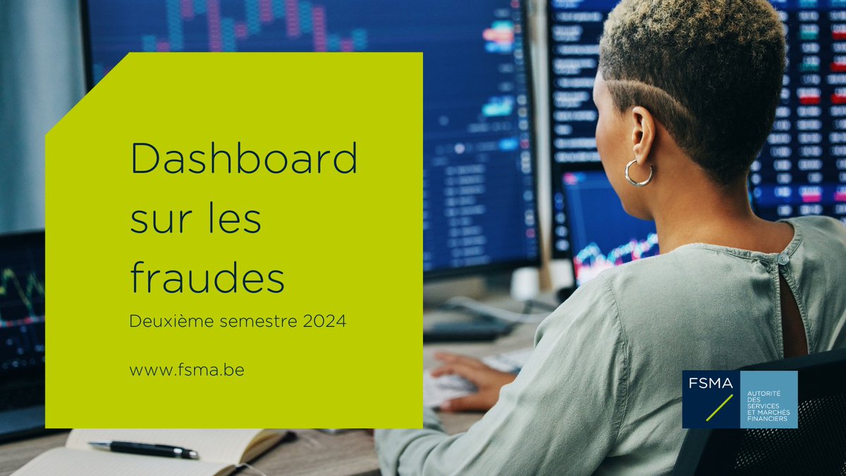 #News 📰 | 📢 Dashboard semestriel sur les fraudes

La FSMA publie un dashboard qui fournit des statistiques ainsi qu’un aperçu des principales tendances en matière de fraude à l’investissement.

➡️ Plus d'infos sur: fsma.be/fr/news/dashbo…

#fraude #dashboard #investissement