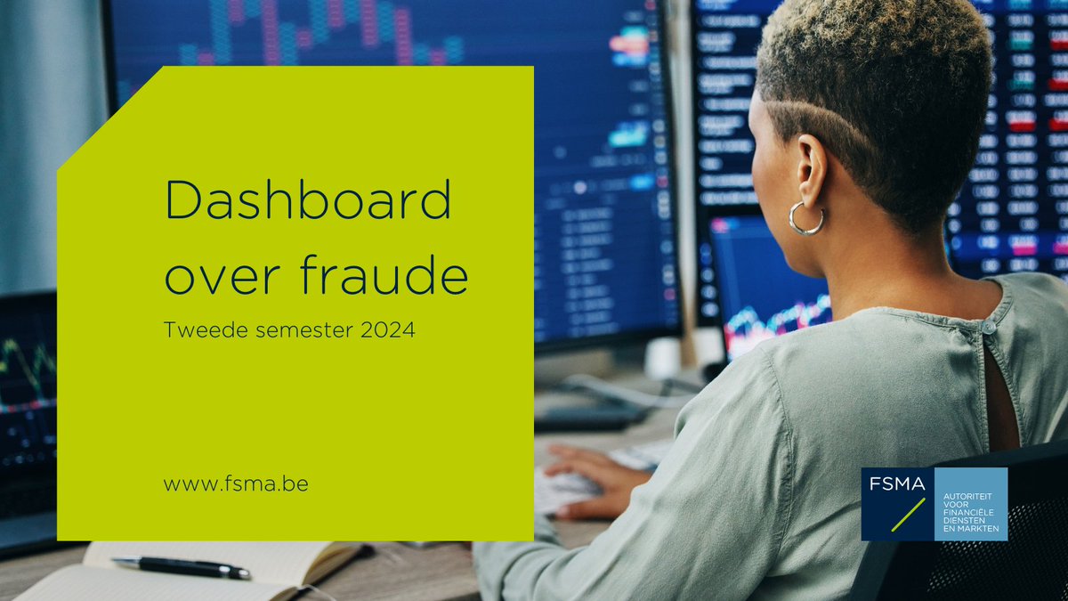 #News 📰 | 📢 Halfjaarlijks dashboard over fraude

De FSMA publiceert een dashboard met statistieken en een overzicht van de belangrijkste trends op het vlak van beleggingsfraude. 

➡️ Meer info op: fsma.be/nl/news/halfja…

#fraude #dashboard #belegging