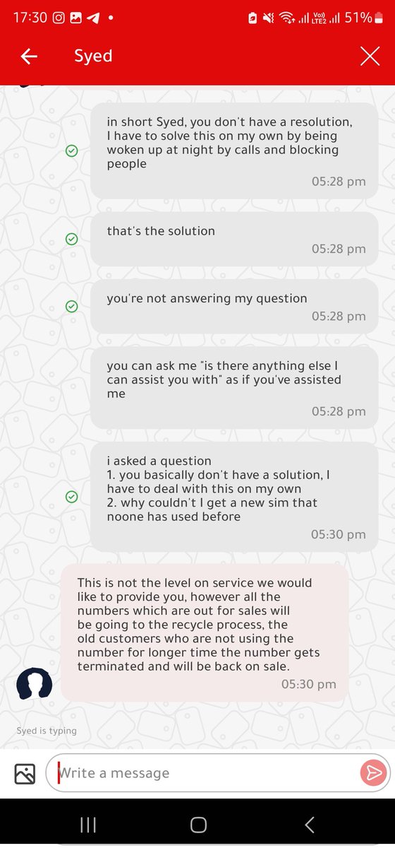 wordblacksmith's tweet photo. Got a sim from @VirginMobileUAE @Virgin I'm receiving a lot of calls &amp; msgs on WhatsApp. Sim isn't new &amp; customer service doesn't care, it's my responsibility to block the callers. well I don't deserve a new number, ITS THE LEVEL OF SERVICE FOR ME. WOW https://t.co/vIDfVwCK2D