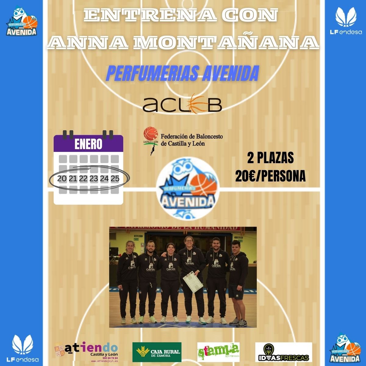 ACLEB (@aclebaloncesto) on Twitter photo 📝 FORMACIÓN 📝
Entrena con Anna Montañana
Vive una experiencia profesional con el staff de <a href="/CBAvenida/">Perfumerías Avenida</a>.
¡Solo 2 plazas, apúntate!
🗓️ 20 - 25 de enero
🔜 acleb.com/entrena-con-an…
✅ forms.gle/VzCcvLea3XZxKP…
🏟️ Pol. Würzburg (Salamanca)
¡Últimos días!
#FormaciónACLEB 📝 FORMACIÓN 📝
Entrena con Anna Montañana
Vive una experiencia profesional con el staff de <a href="/CBAvenida/">Perfumerías Avenida</a>.
¡Solo 2 plazas, apúntate!
🗓️ 20 - 25 de enero
🔜 acleb.com/entrena-con-an…
✅ forms.gle/VzCcvLea3XZxKP…
🏟️ Pol. Würzburg (Salamanca)
¡Últimos días!
#FormaciónACLEB