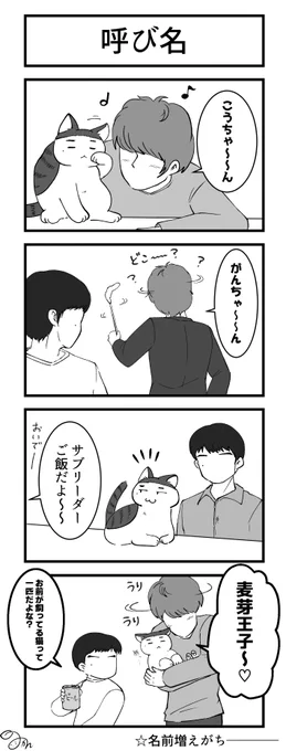 ゆず4コマ漫画です。岩沢くんのウィキペディアの愛称で笑っちゃったので描いちゃった漫画。
岩沢くんが猫化してるのでワンクッション。

マジでどこで呼ばれているのってくらい愛称あって可愛い、猫ちゃんじゃん・・・← 