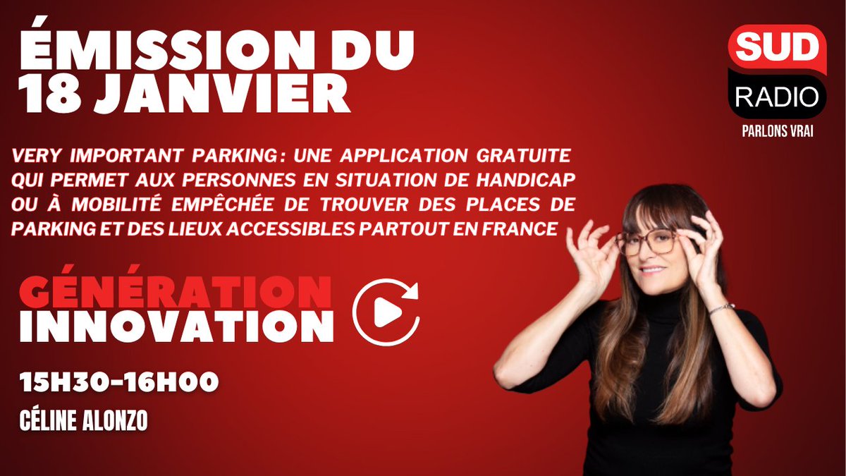 Sud Radio (@sudradio) on Twitter photo đ Retrouvez en replay "GĂ©nĂ©ration Innovation", l'Ă©mission de <a href="/alonzoceline/">Alonzo Celine</a> en partenariat avec SID Network, en compagnie de :
- <a href="/PhilippeCROIZON/">Philippe Croizon</a> et <a href="/garot_thierry/">Thierry GAROT</a>, cofondateurs de l'application Very Important Parking
- Laurent Benveniste, acteur majeur de l'innovation en đ Retrouvez en replay "GĂ©nĂ©ration Innovation", l'Ă©mission de <a href="/alonzoceline/">Alonzo Celine</a> en partenariat avec SID Network, en compagnie de :
- <a href="/PhilippeCROIZON/">Philippe Croizon</a> et <a href="/garot_thierry/">Thierry GAROT</a>, cofondateurs de l'application Very Important Parking
- Laurent Benveniste, acteur majeur de l'innovation en