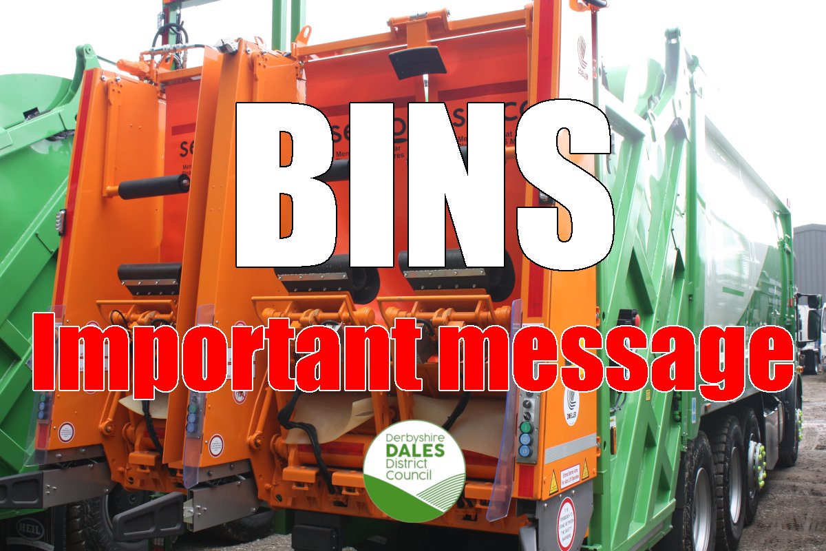 Your continued understanding on bin collections is appreciated. Crews lost 3 days’ of collections due to last week's challenging weather conditions &amp; that takes time to recover.

Pls leave bins out for collection. Crews again working into Saturday ⏬
derbyshiredales.gov.uk/your-council/n…