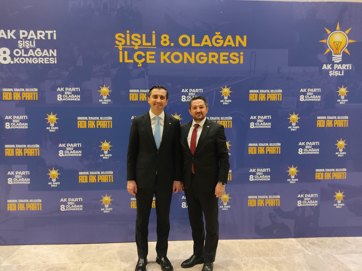 Şişli ilçemizin 8.Olağan Kongresine yönetim kurulu üyelerimiz ile katılım sağladık. 

Emekleri için AK Parti Şişli İlçe Başkanımız Harun Uzun’u tebrik ediyor, Görevi devralan Serkan Polat Başkanımıza başarılar diliyorum.

<a href="/srkplt/">Serkan POLAT</a> 
<a href="/smmmharunuzun/">Harun uzun</a>