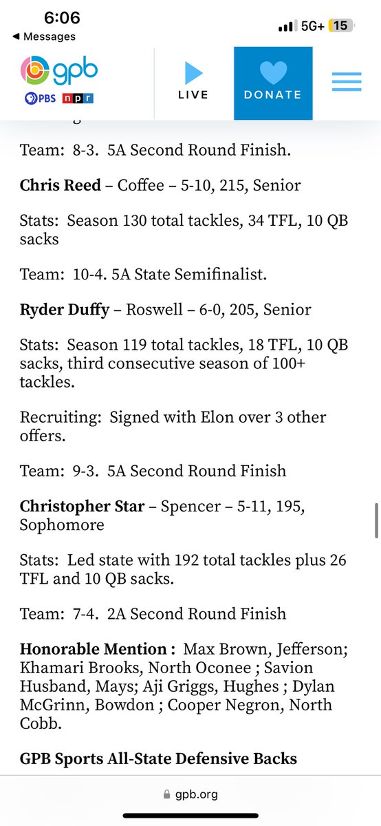 Ryder Duffy (@ryderduffy7) on Twitter photo Thanks to <a href="/GPBsports/">GPB Sports</a> and <a href="/ajc/">Atlanta Journal-Constitution</a> for selecting me to first team all state and the all North Fulton team <a href="/caprewett/">Chris Prewett</a> <a href="/CoachBo95/">Boback Kalantarian</a> <a href="/RonnieJankovich/">Ronnie Jankovich</a> <a href="/CVance43/">Casey Vance</a> @roswellrecruits @RoswellHornetFB Thanks to <a href="/GPBsports/">GPB Sports</a> and <a href="/ajc/">Atlanta Journal-Constitution</a> for selecting me to first team all state and the all North Fulton team <a href="/caprewett/">Chris Prewett</a> <a href="/CoachBo95/">Boback Kalantarian</a> <a href="/RonnieJankovich/">Ronnie Jankovich</a> <a href="/CVance43/">Casey Vance</a> @roswellrecruits @RoswellHornetFB