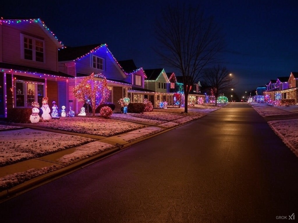 Still enjoying your yard's Christmas lights? You're likely not in an HOA. Most require they be turned off after the second week of January.

Maybe KC Chiefs fans can get an exemptions for their red and white lights?