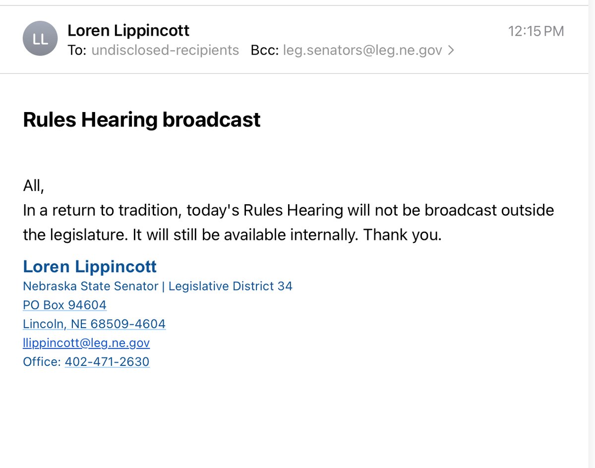 NebraskaMegan's tweet image. We hate traditions and norms when they result in any kind of democratic process or transparency. We love them when they result in the public not knowing what the f we're doing.

The Rules Committee hearing is today at 1:30. The public has the right to watch. #NELeg