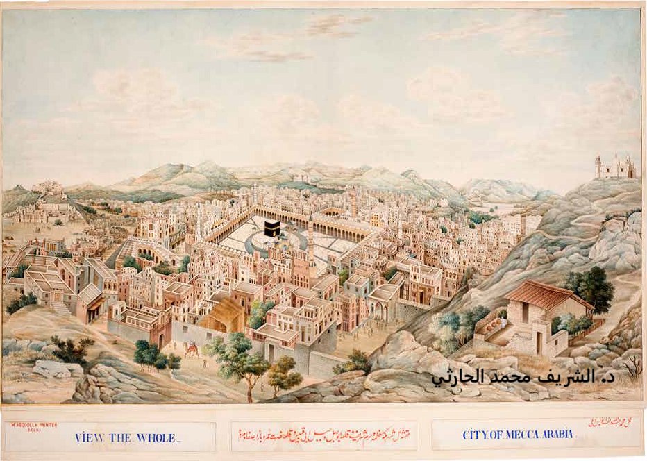 alsharifmh's tweet photo. #منظر #بانوراما #مكة_المكرمة  #المسجد_الحرام #الكعبة_المعظمة  #Panoramic_view  #Makkah
منظر بانورامي لمكة المكرمة لمحمد عبد الله، حوالي عام 1845. ناصر د. خليلي
مجموعة الفن الإسلامي، رقم الجرد 1077. © مؤسسة نور. بإذن من صندوق عائلة خليلي. كتاب الحج https://t.co/onjCxJf8Rj